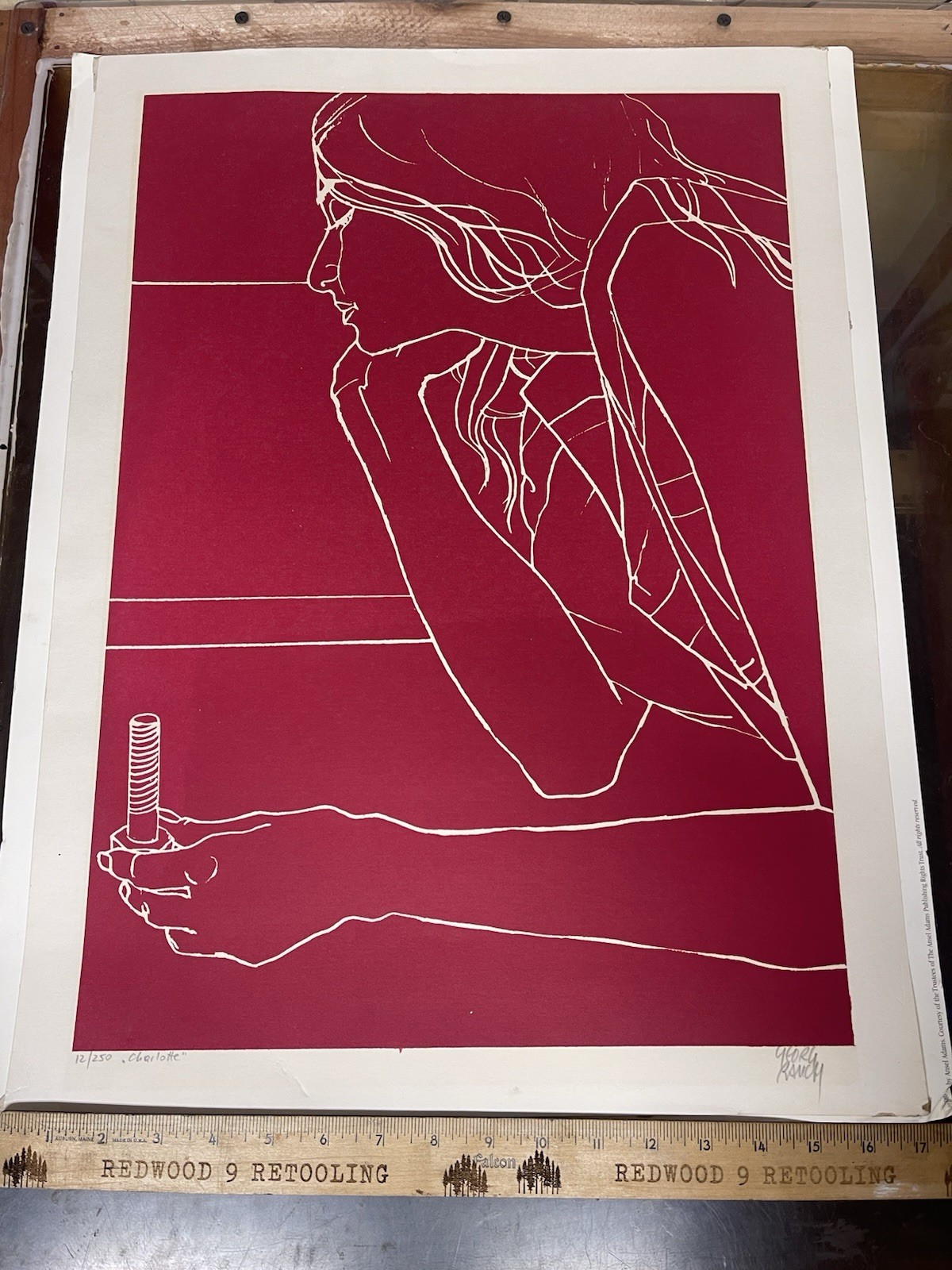 Georg Rauch “Charlotte” Austrian 1924-2006 Lithograph Print Signed 23”x 17”