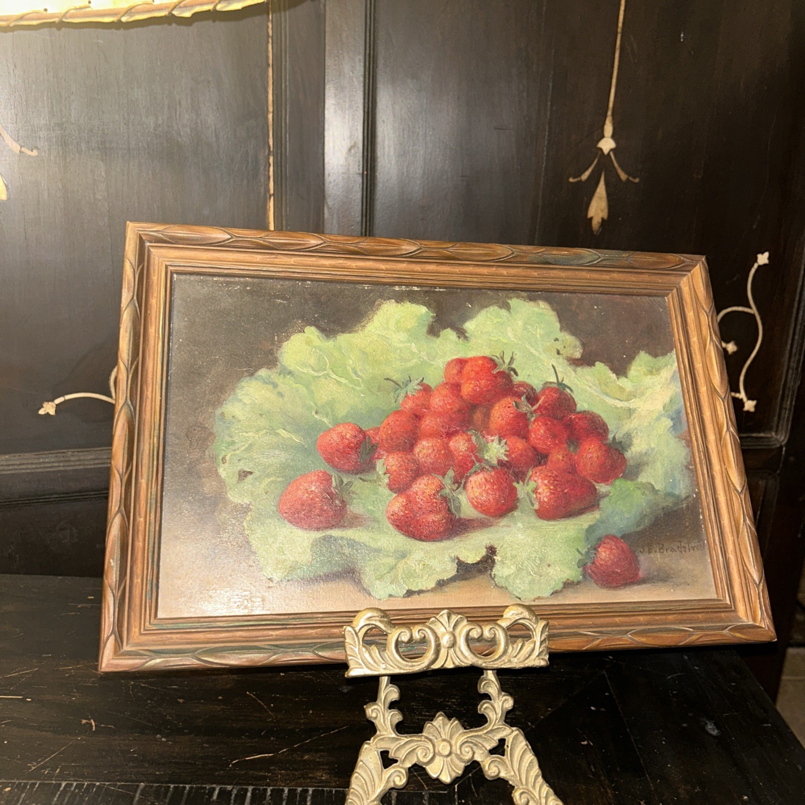 JOSEPHINE BRADSTREET OIL PAINTING ANTIQUE MAINE ARTIST 1880
