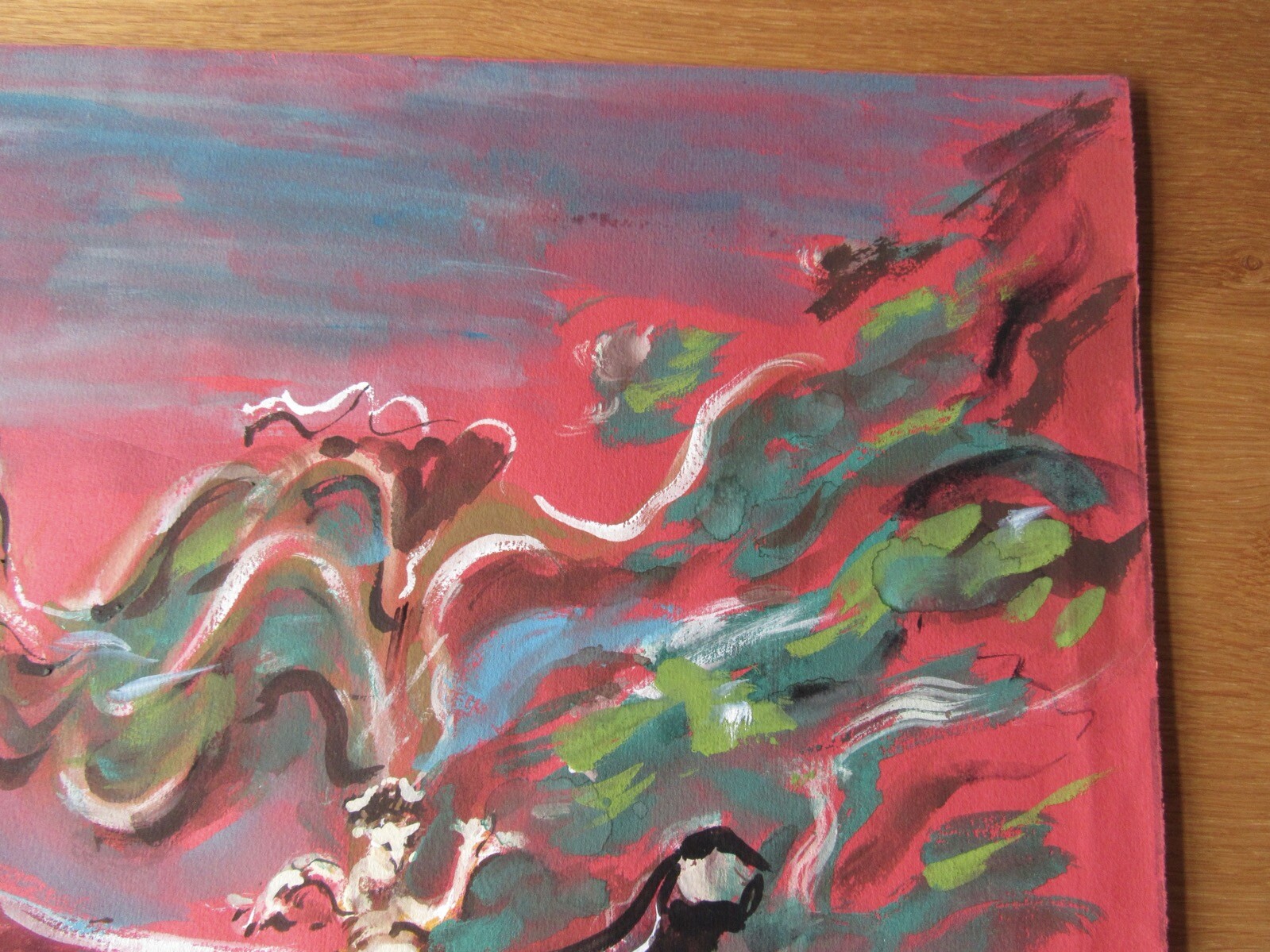 Opera Decor Gouache Drawing Signed by Jacques André Brégère set design painting