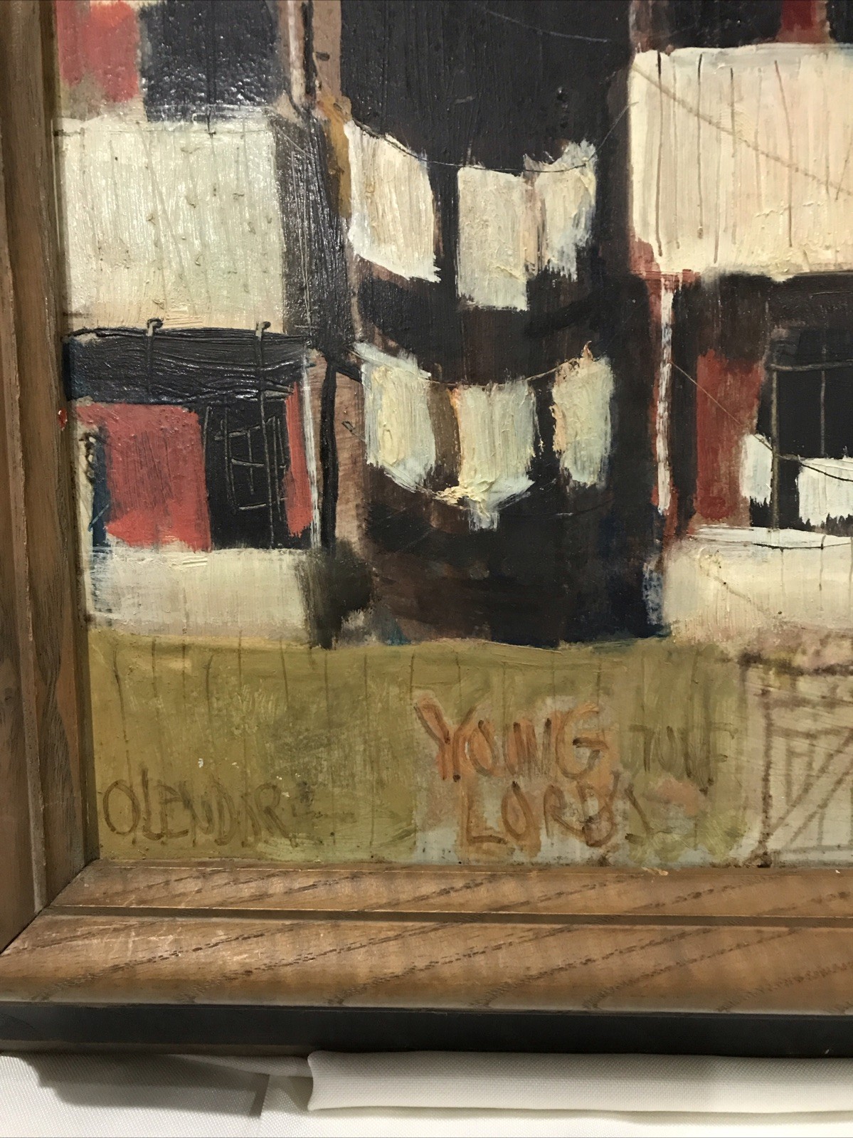 Pair Of Original Signed Bill Olendorf Framed Architectural paintings