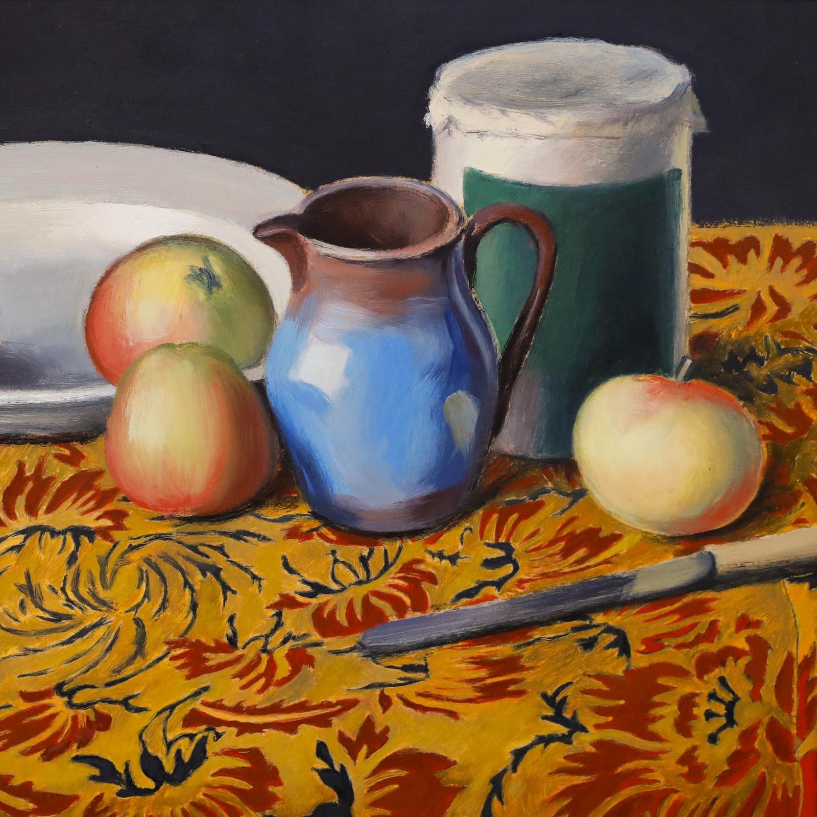 Benjamin Coria (1888-1942) – Framed Mid 20th Century Oil, Still Life with Apples