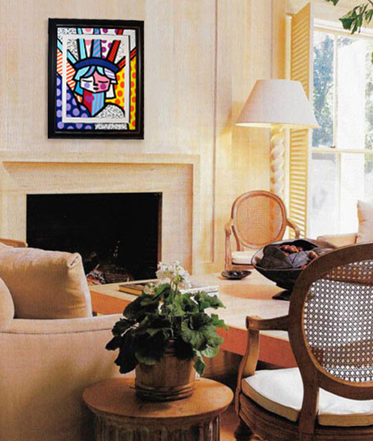 Rare ROMERO BRITTO signed 3D ART Giclee «FREE» 2007, #, Park West COA, Frame