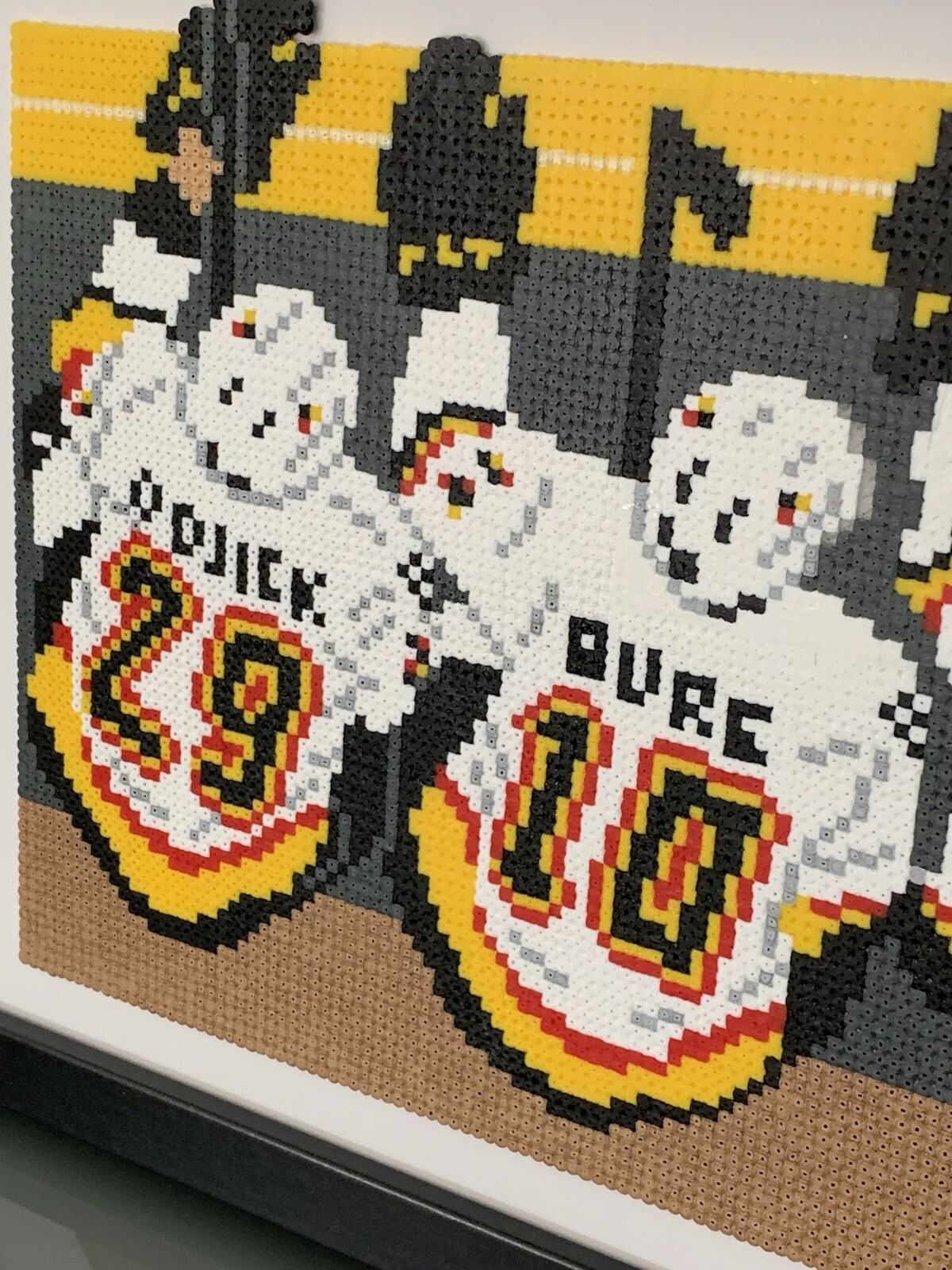 Vancouver Canucks Bench Odjick Bure Linden Hedican Hockey NHL Art