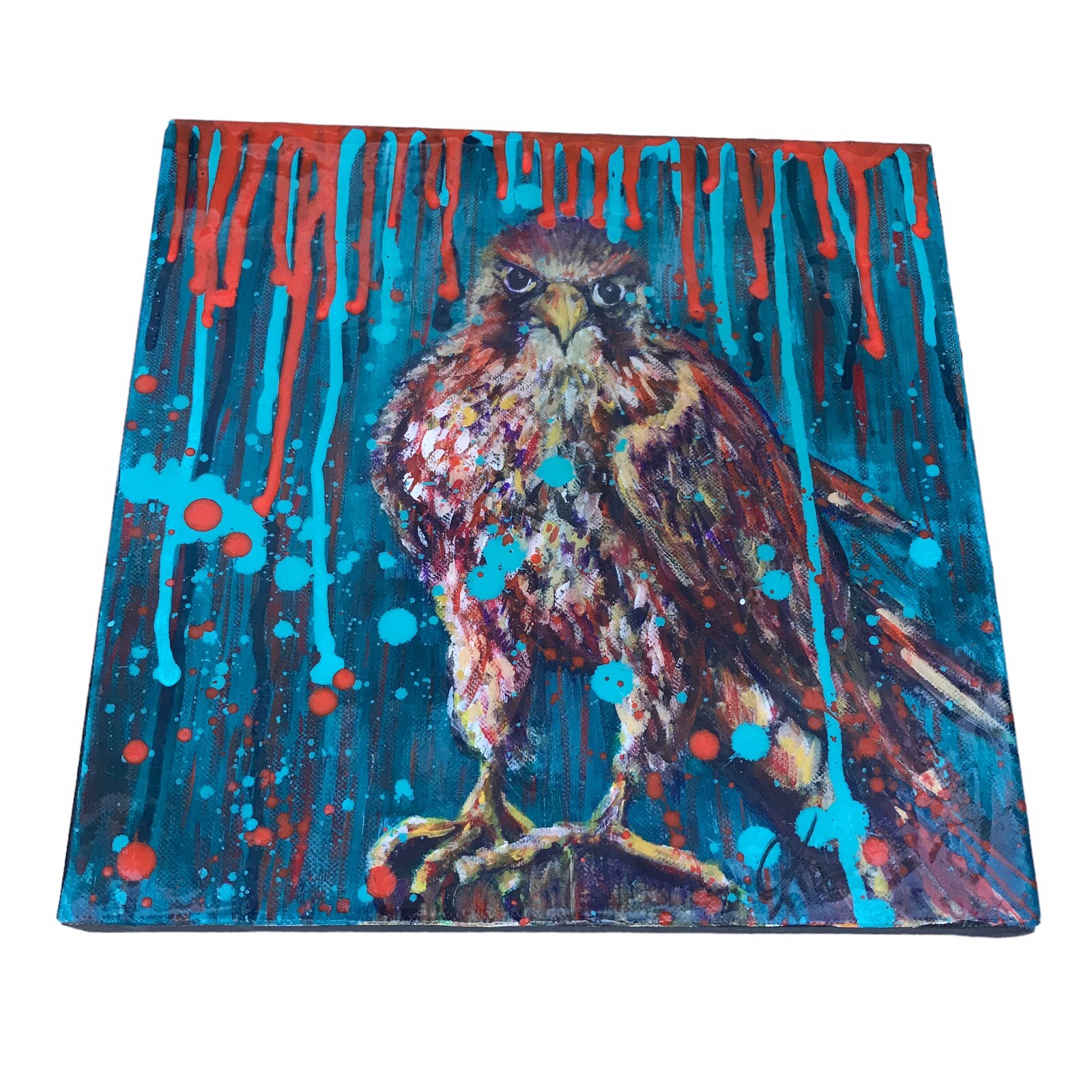 Modern Abstract Eagle Painting Vibrant Colorful Wildlife Canvas Wall Art
