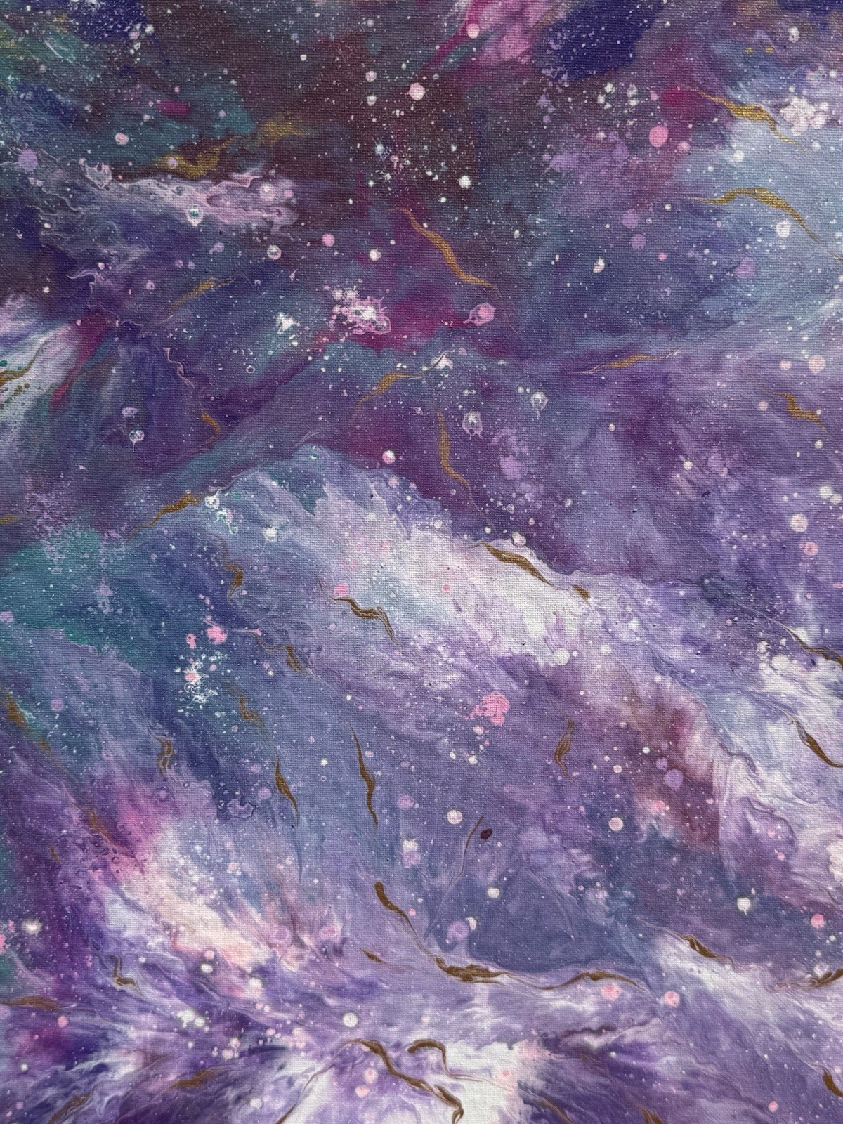 High end artwork 16×20” Acrylic On Canvas. Titled Galaxy Burst. Signed.