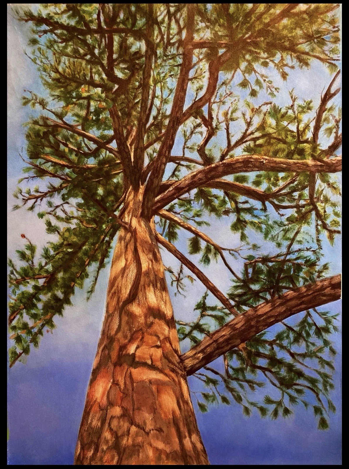 Large Abstract Painting on Original Canvas – Puzzle Tree 20×27