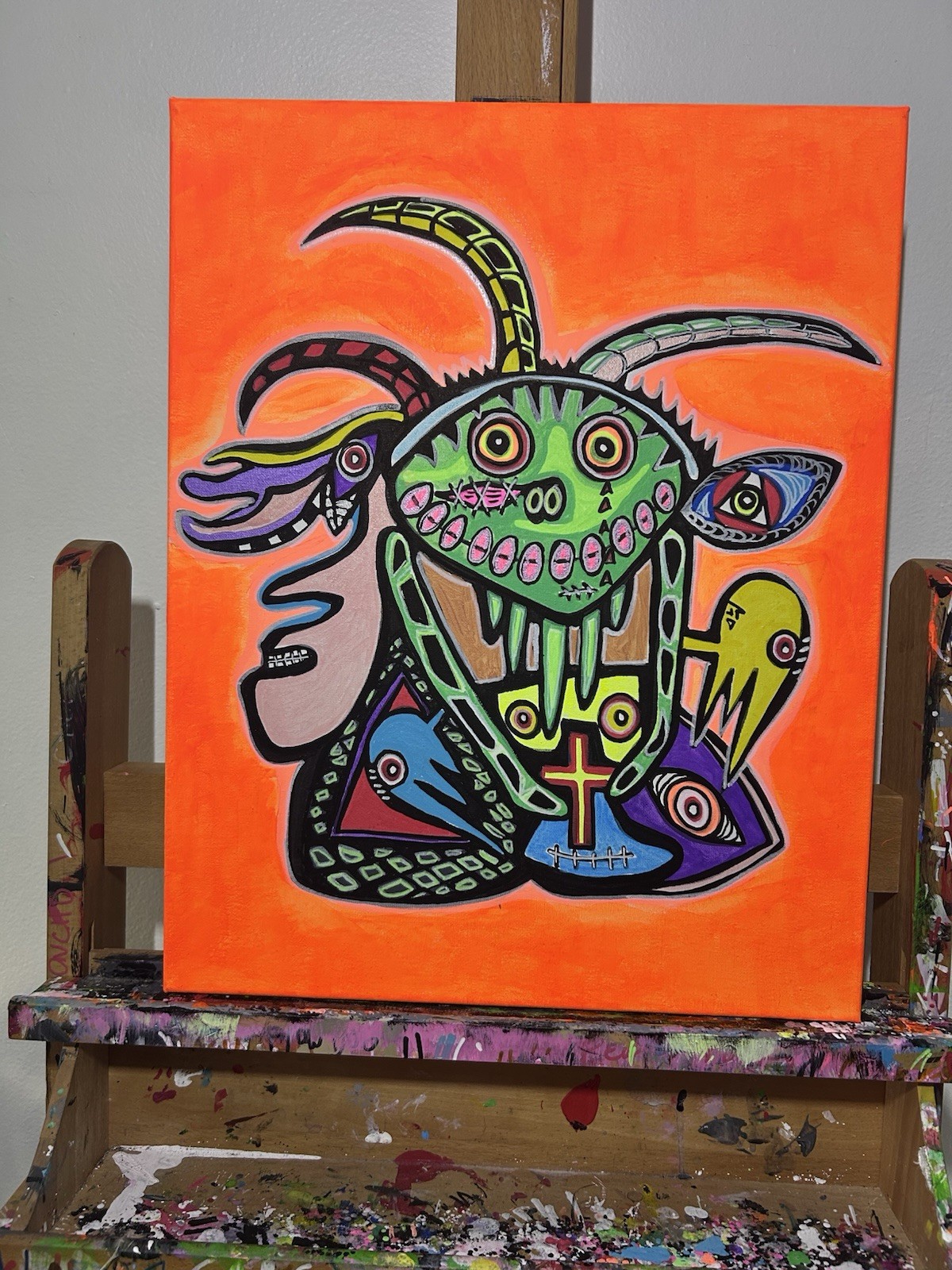 RYDER2.0 Acrylic Over Canvas Painting 20×16 Movinchiartdesigns Original