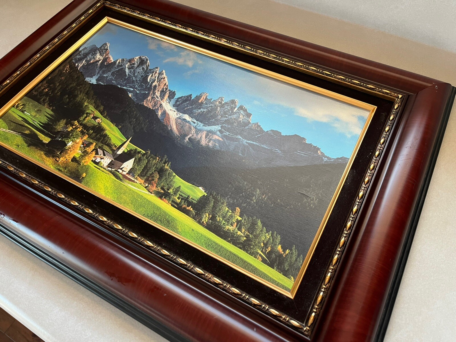 Framed Rocky Cathedral Beautiful Artwork 25 x 18 Frame 11 x 18 Matted Art Pics!