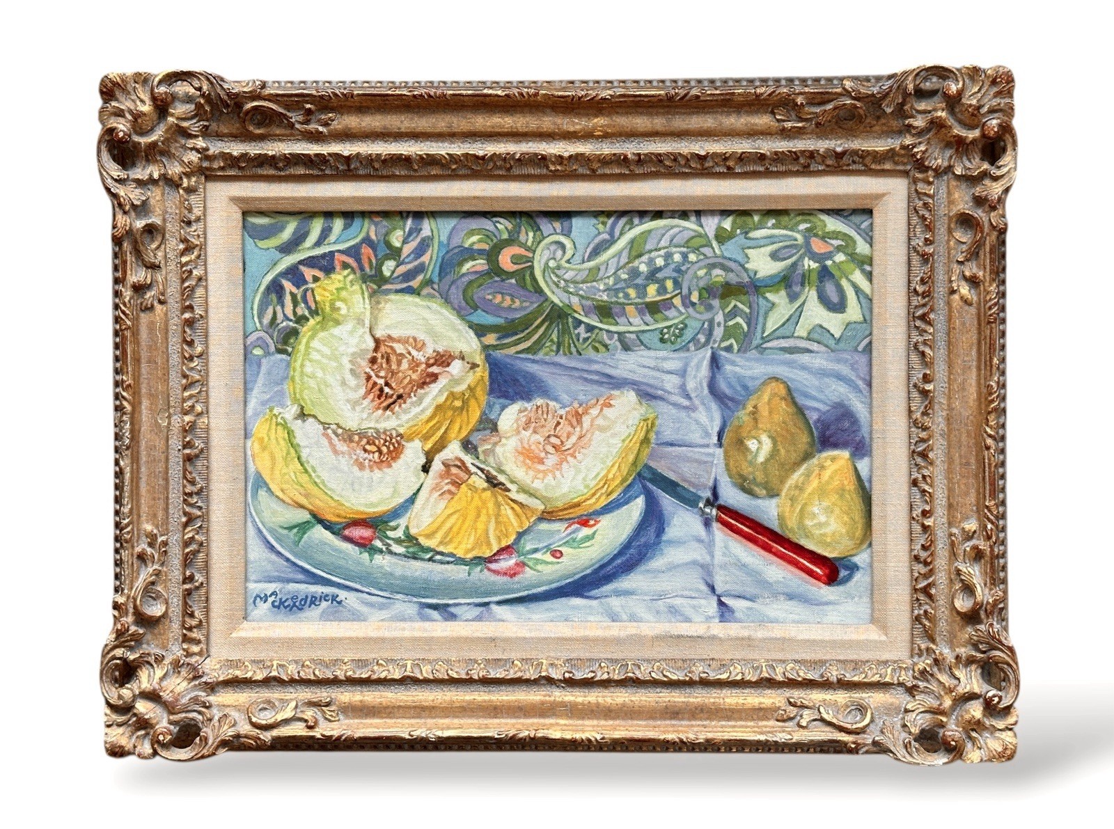 Lilian MacKendrick oil painting fruit still life