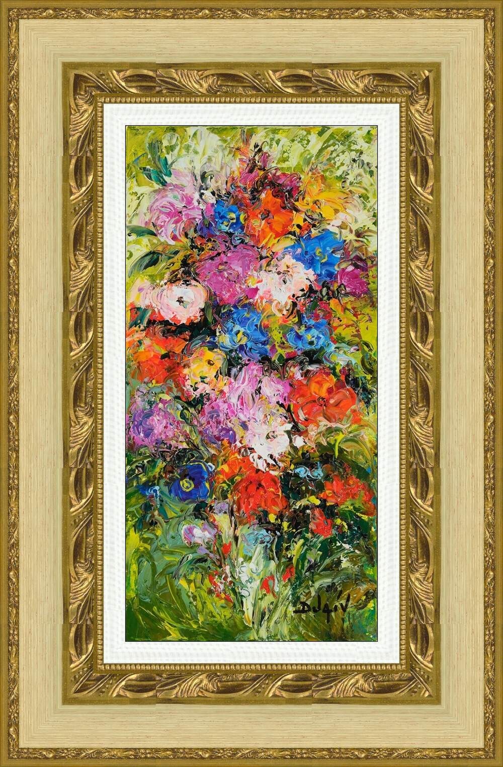 Duaiv «Fleurs De Champs» Oil Painting On Canvas W/ Park West COA