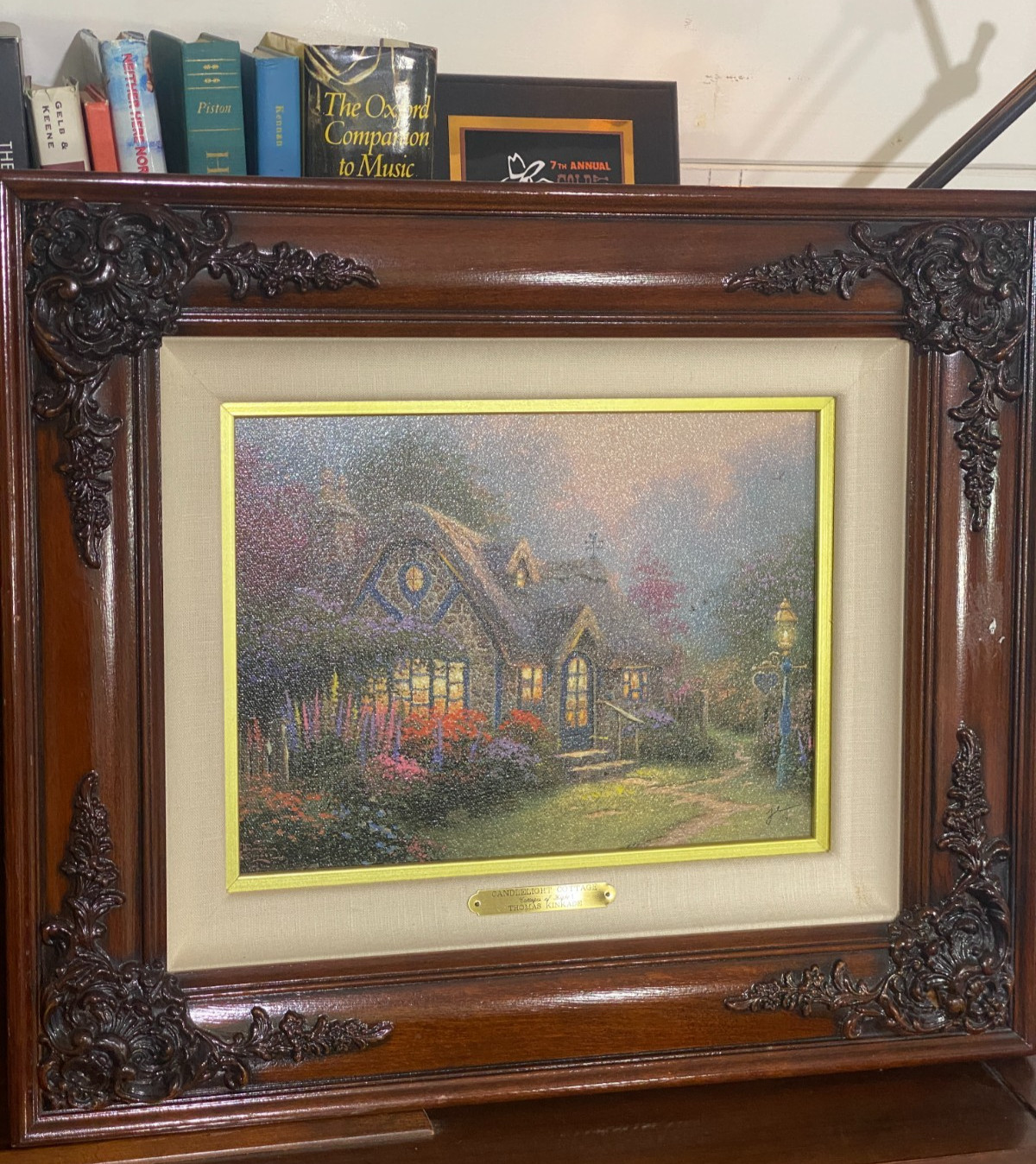 Thomas Kinkade «Candlelight Cottage» Framed Oil on canvas.
