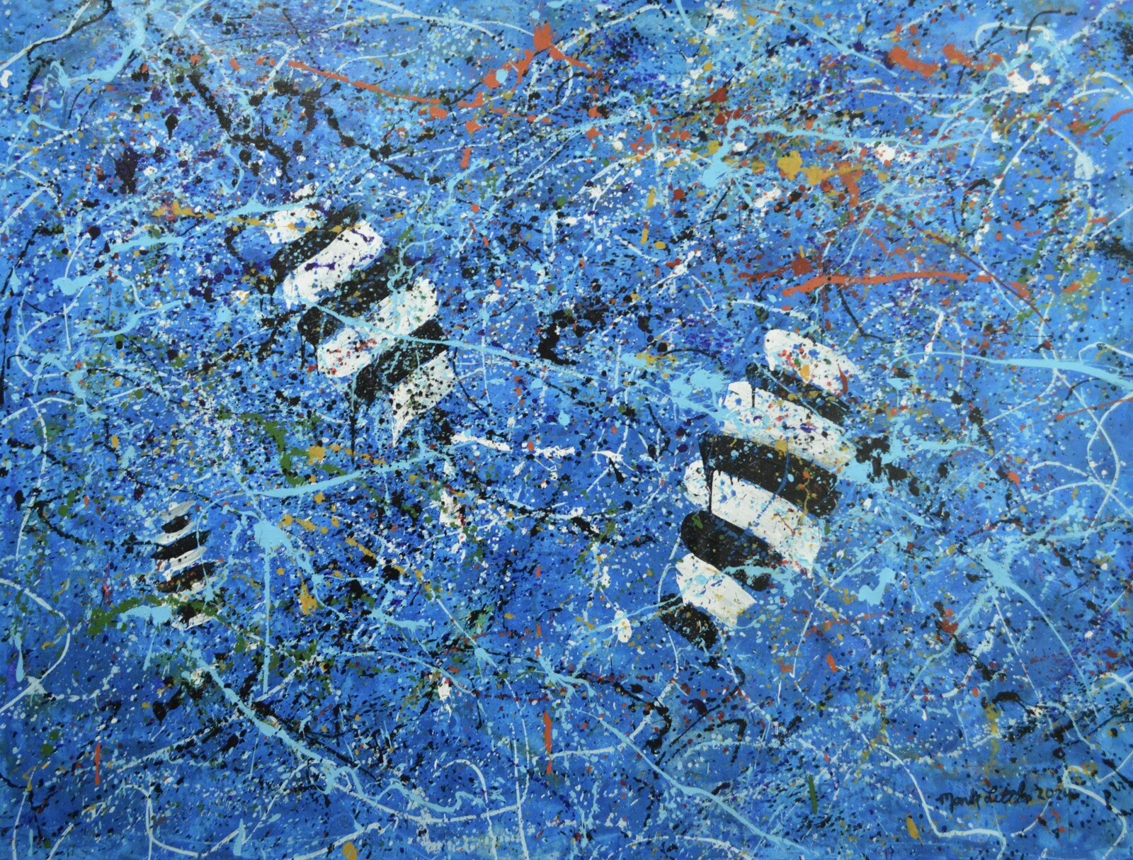 Jackson Pollock ￼style Professional Painting 84”X62” (7 Foot) Abstract Modern XL