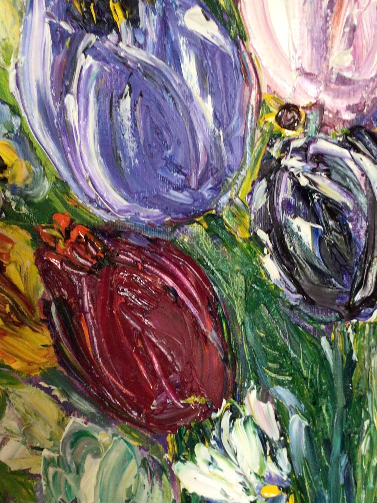 Tulips .Original Oil Pairing