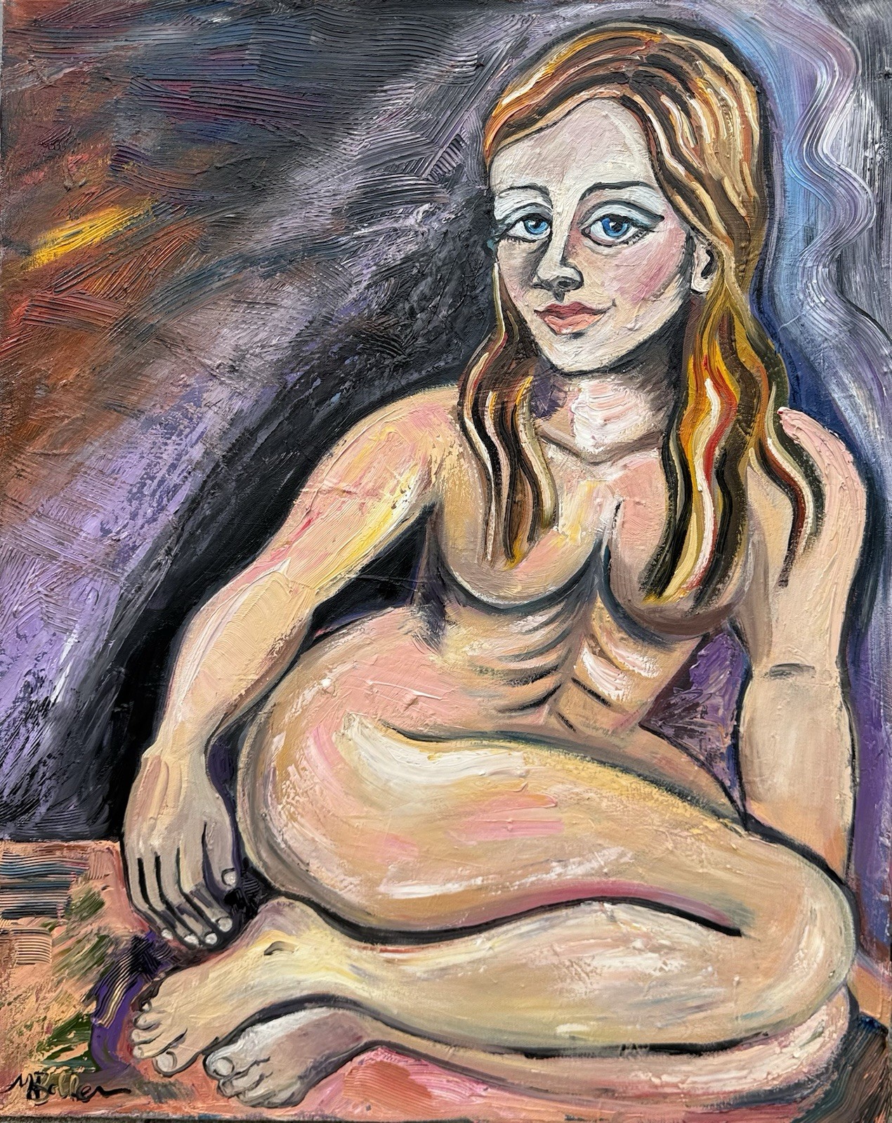 Nude Woman Original Oil Painting 24×30 Signed Women’s History Month