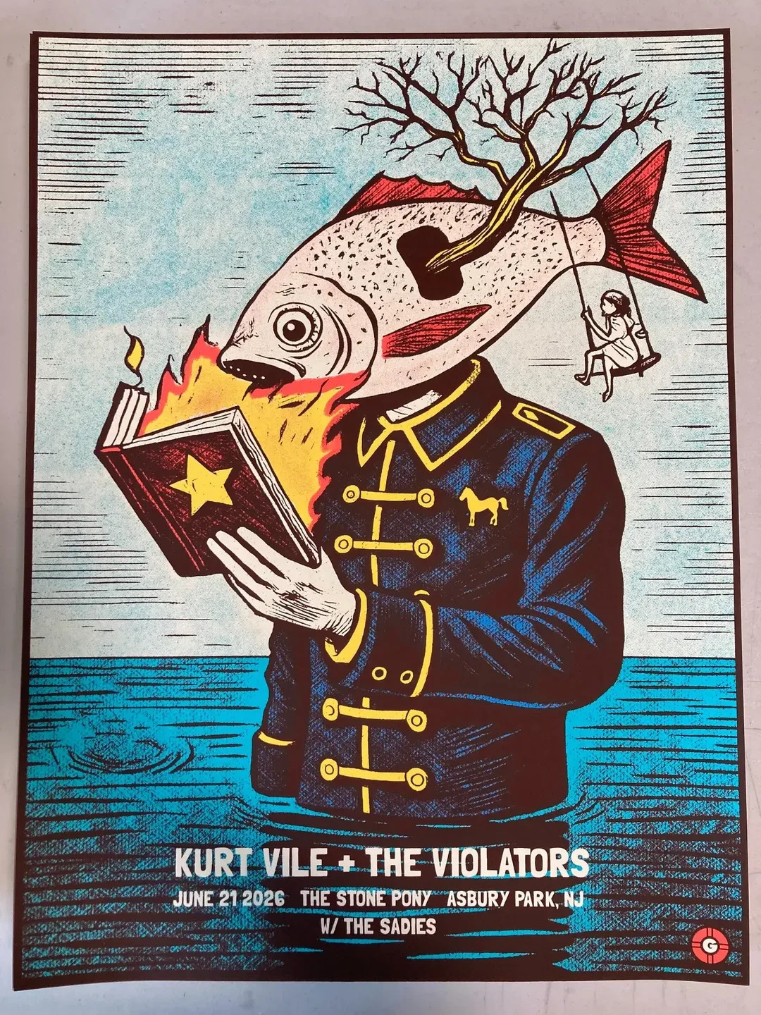 Kurt Vile The Violators Concert Poster 2026 The Stone Pony Asbury Park NJ Print