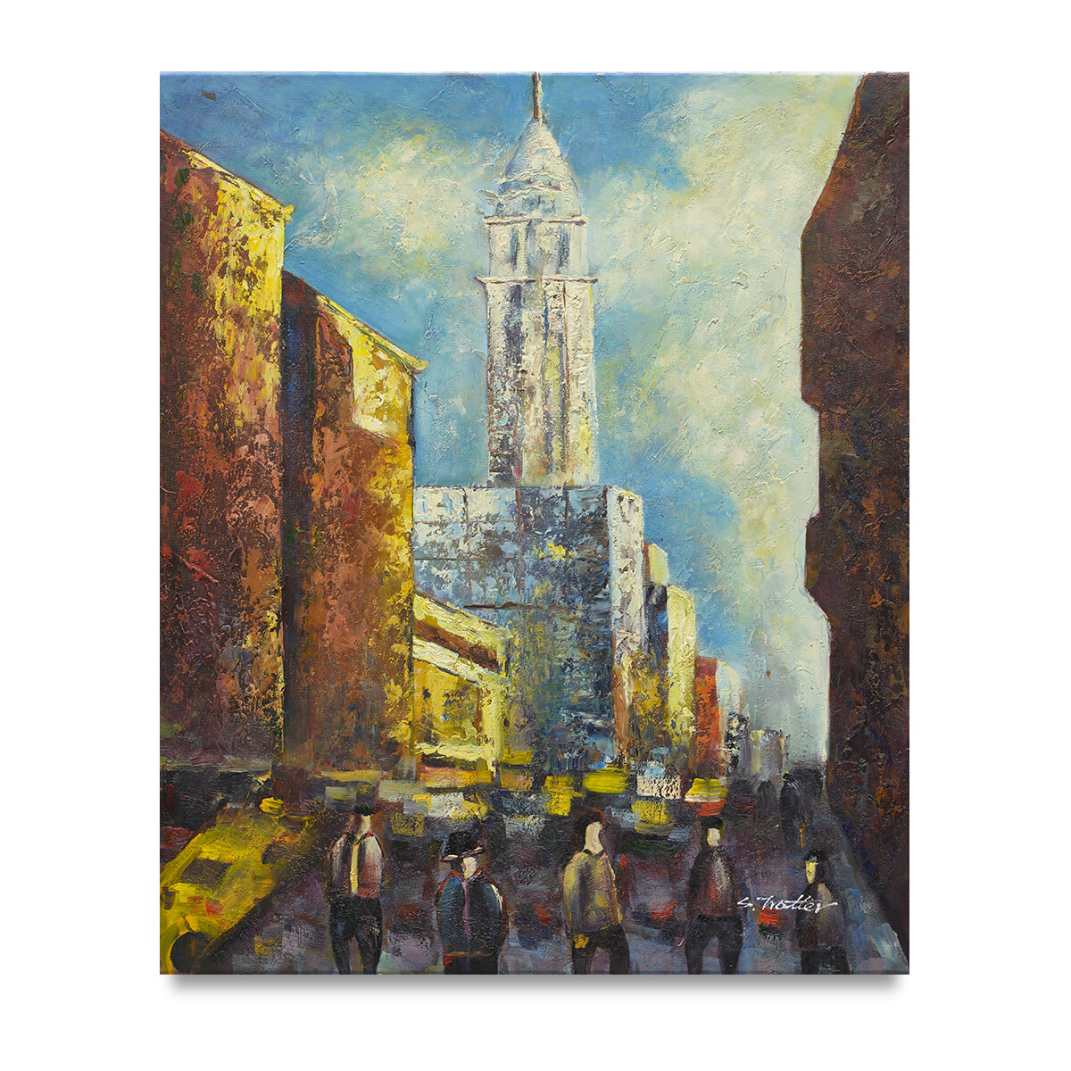 NY Art – Modern Art New York City Crew 20×24 Original Oil Painting – On Sale!!