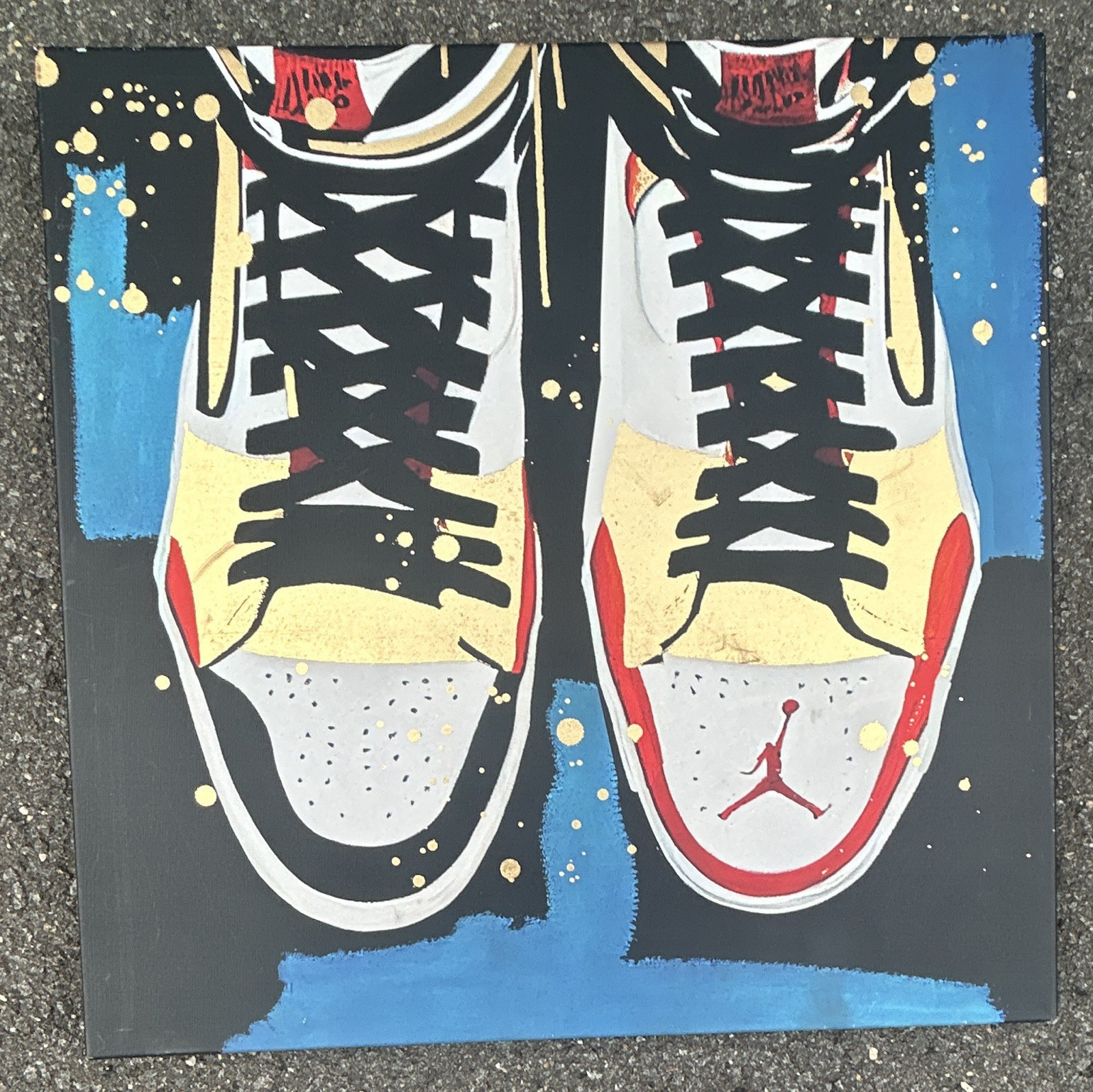 Sneaker Pop Art Canvas Painting 24×24 Large Unframed Urban Fashion Artwork