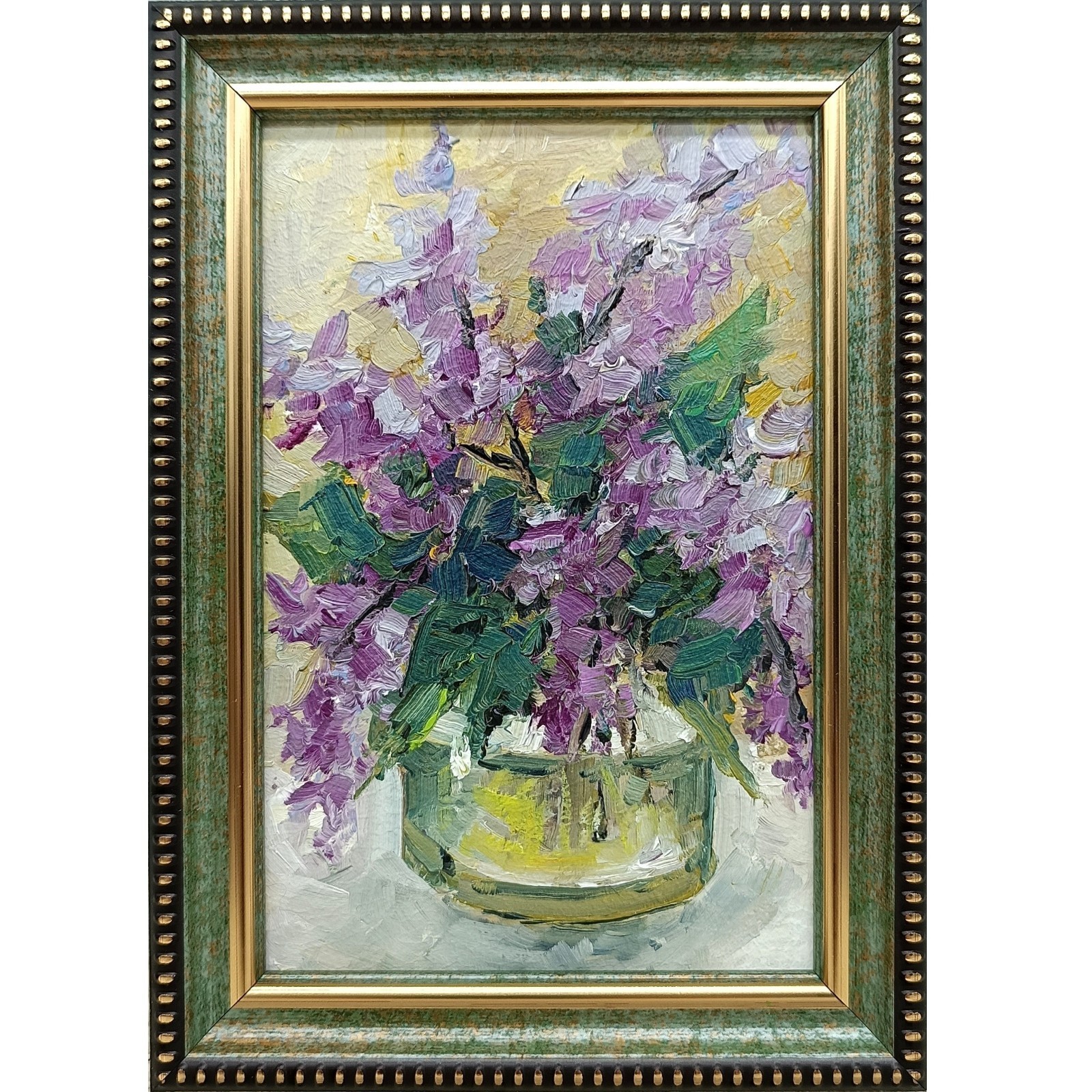 Flower Bouquet Oil Painting 4×6 Signed Original Art Framed Home Decor Gift