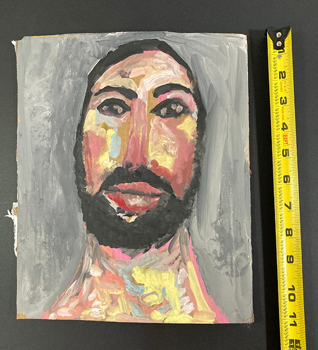 Original Portrait Painting Painterly Manly Man Cave Art Beard Great Outdoors