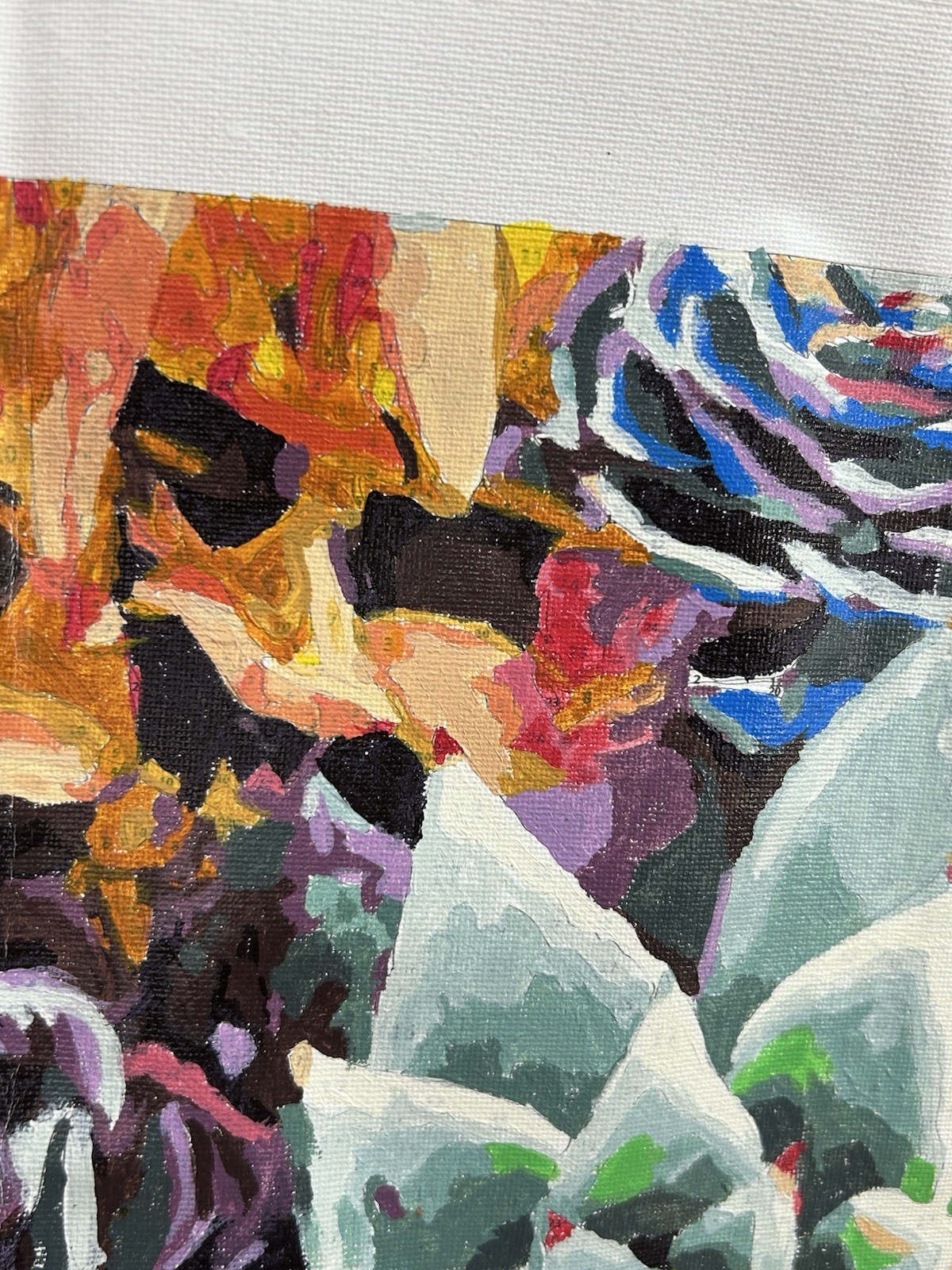 Finished Paint By Number Succulent Floral Still Life 16×20 Hand Painted Artwork