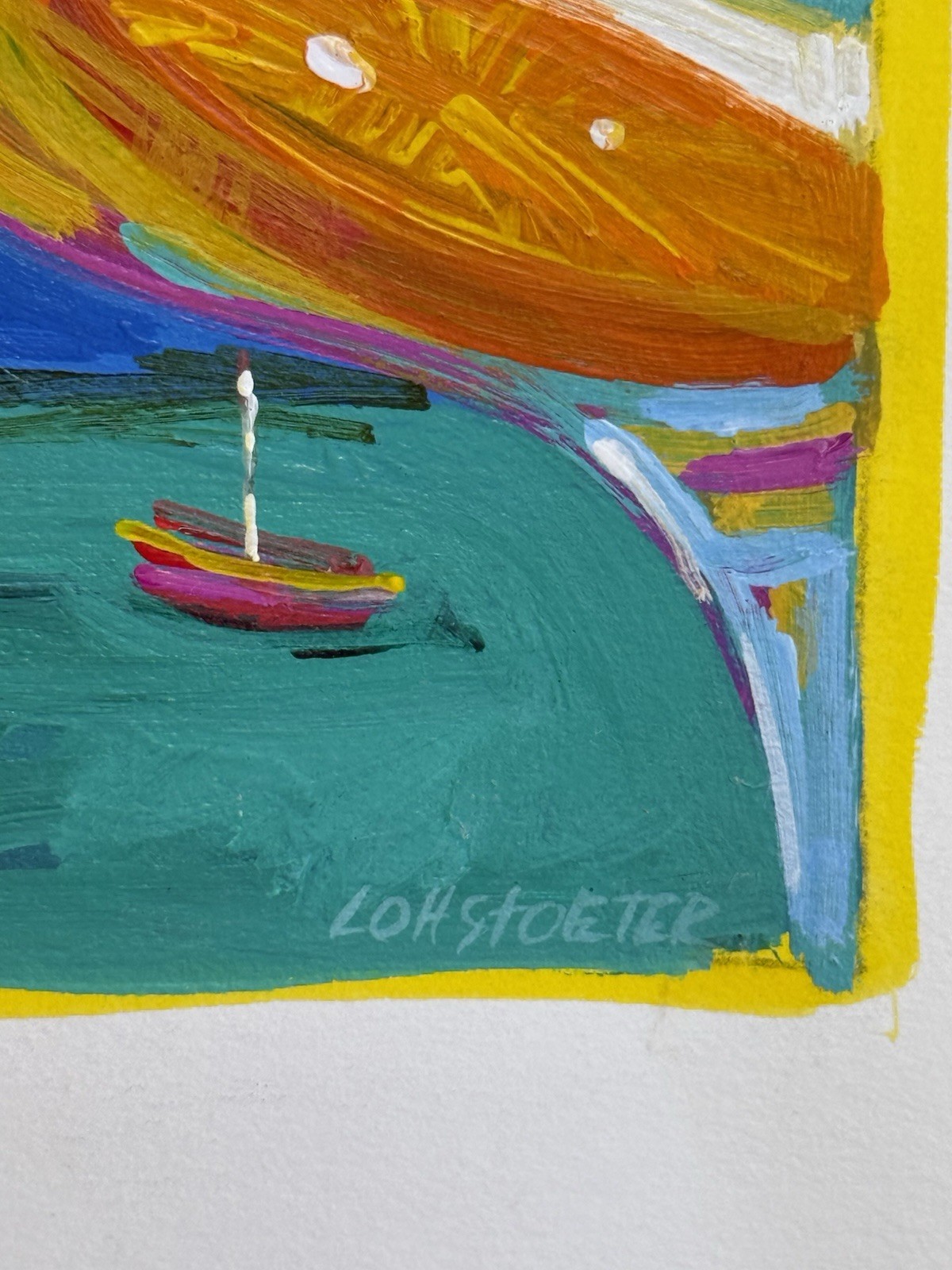 Lori Lohstoeter Original Paintings On Paper Seashell & Cocktails Set Of 2