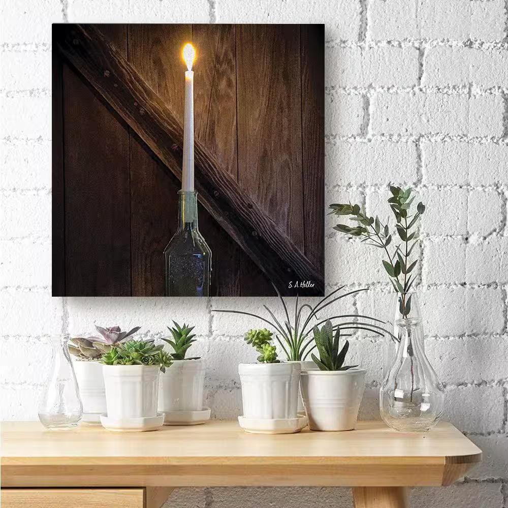 Candle Flame by Steven A, Heller 1-Piece Unframed Canvas Drawing Print 14 In. X