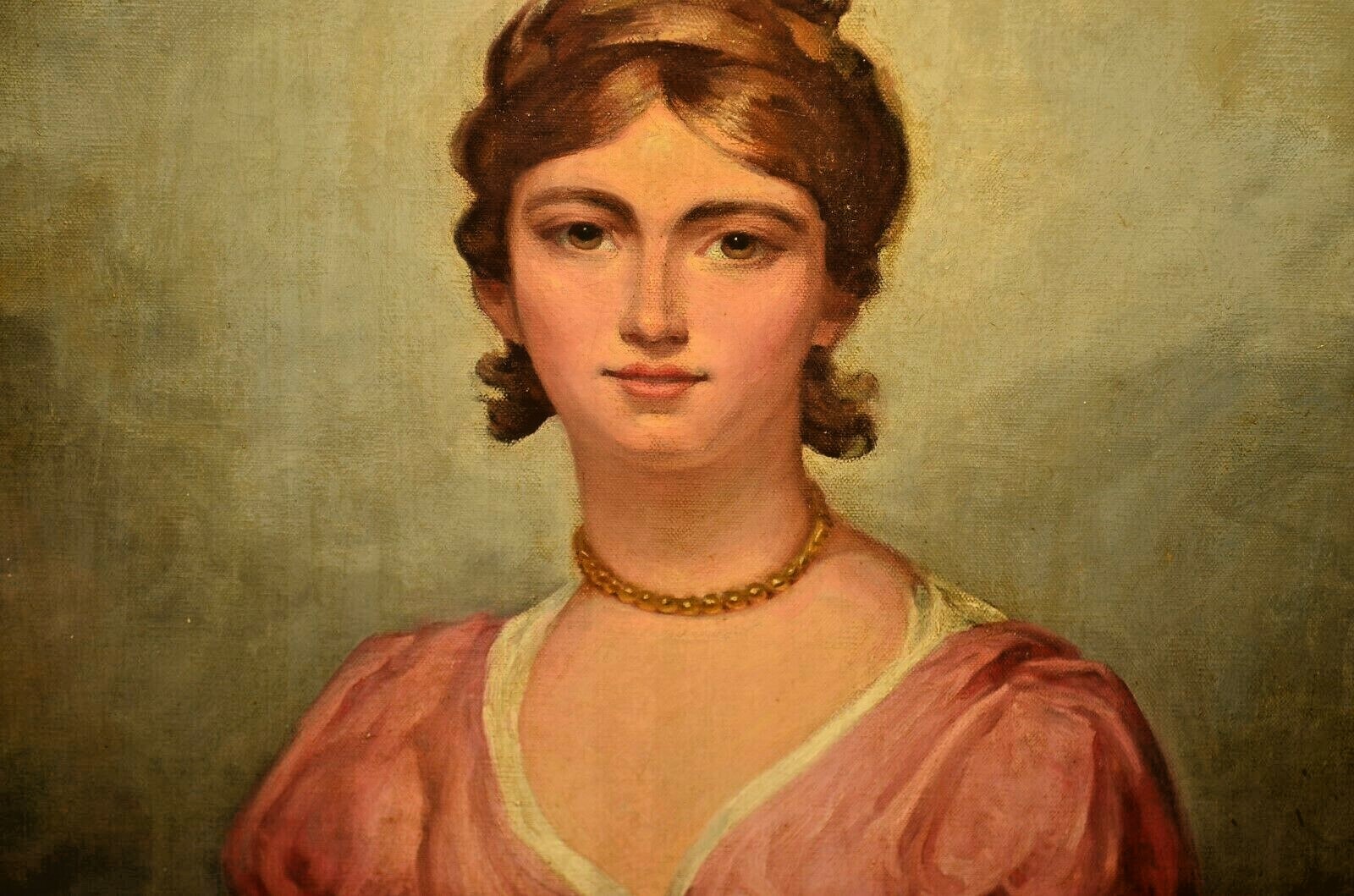 ABBEY ALTSON Original Signed Female Figure Moonlight Lady Portrait Oil Painting