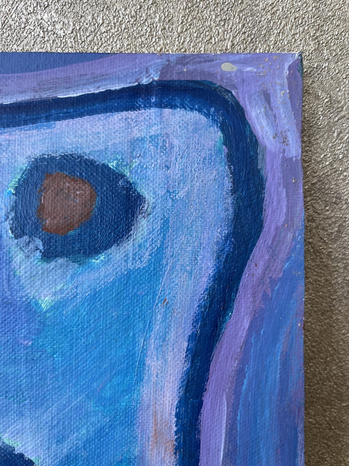 Oil Painting Abstract Composition Modern Art Vintage 26X20.5Cm
