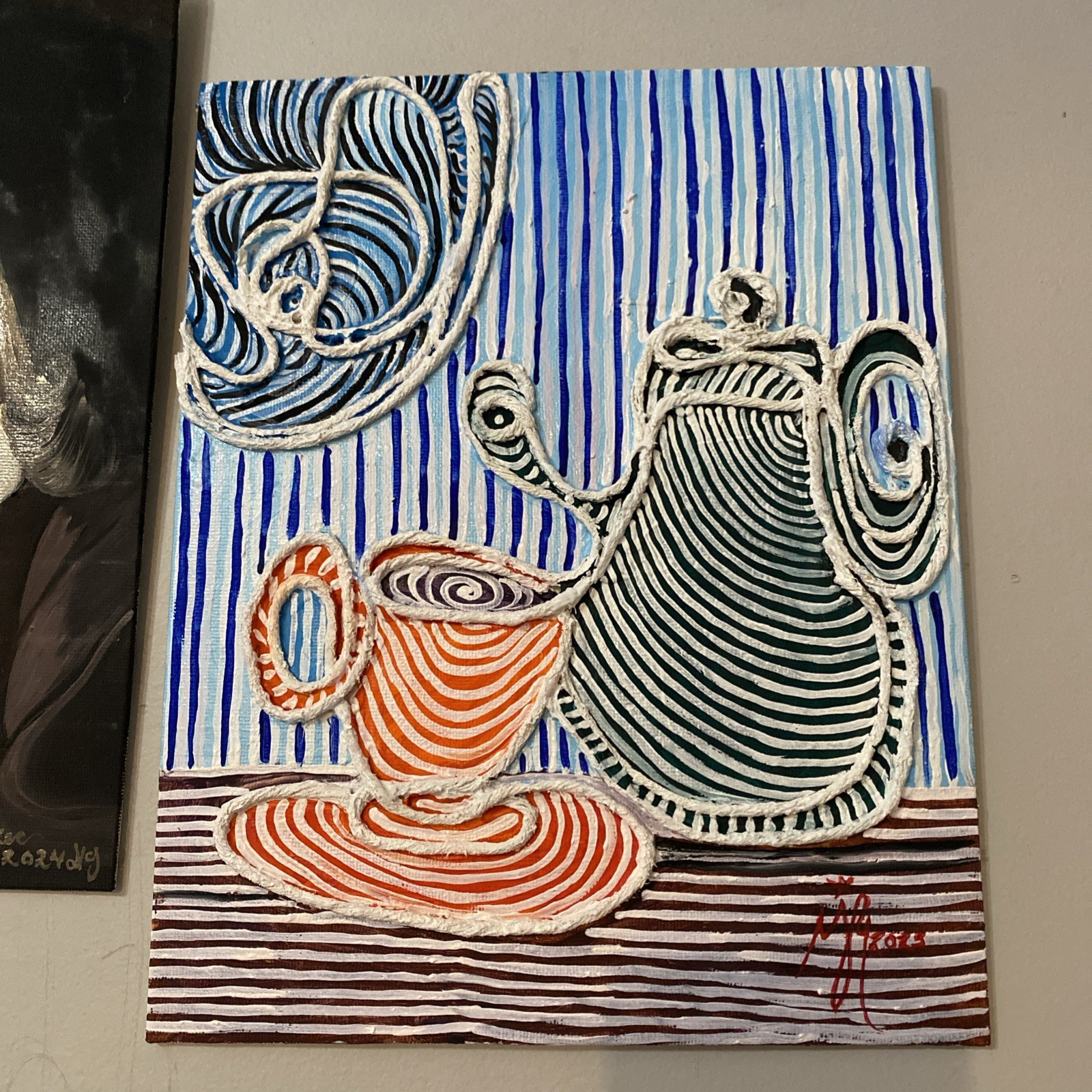 Oil On Canvas And Collage Technique By MJRecinos