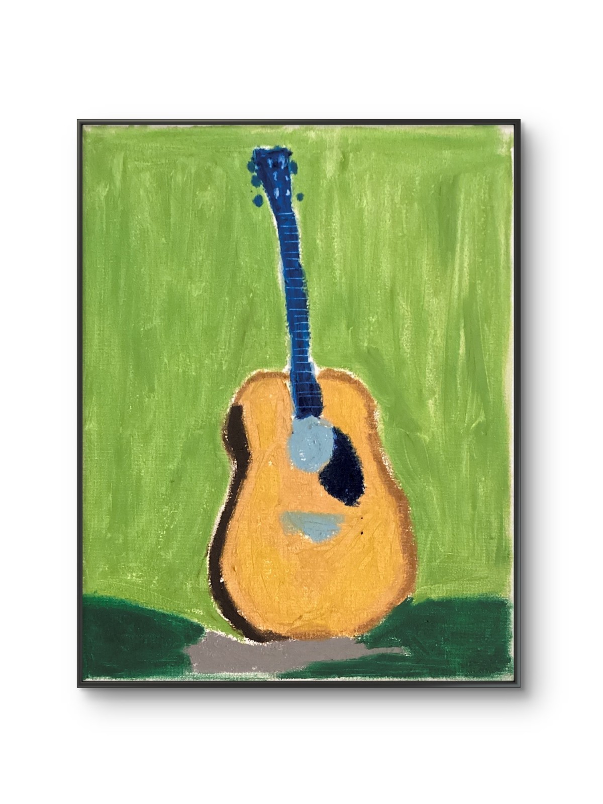 Bright Modern Pop Music Guitar Art Original Wall Art 11×14 Canvas
