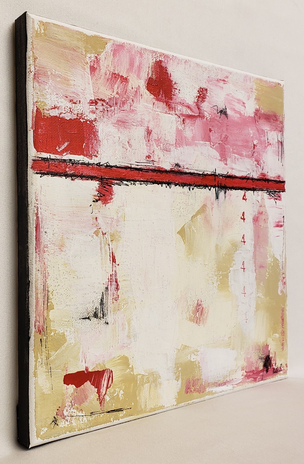 No.645 Original Abstract Modern Minimal Texture Painting By K.A.Davis
