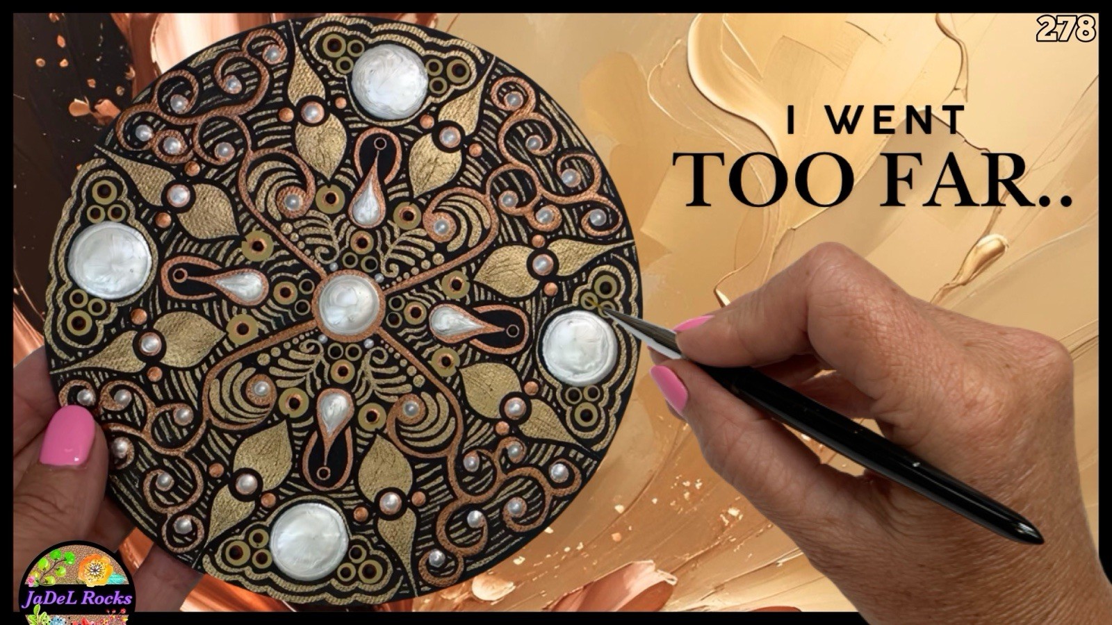 6” Round Flat Mandala Canvas – By JaDeL