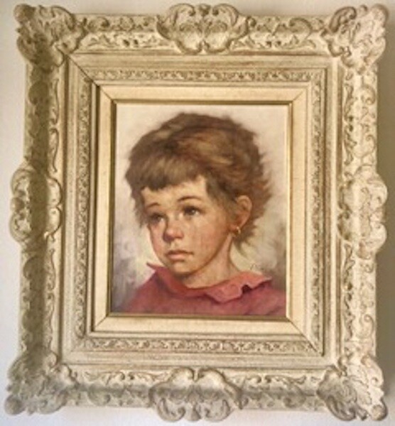 Rare Signed V. Dias Original Oil Painting “OKKE”. Mid 20th Century Portugal
