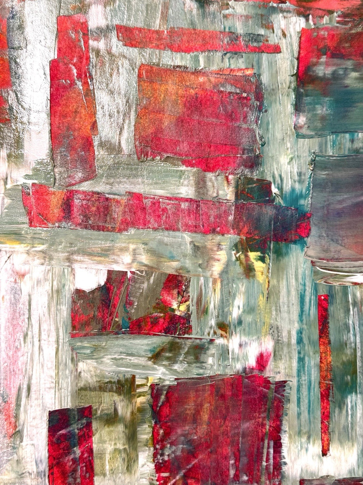 Original Abstract Expressionism 9X12 Windows Paper Ink Handmade Signed 14
