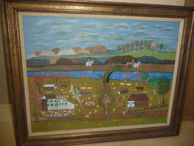 NY Artist Jack Jacob DUBNICK Painting New England Primitive Folk Art QUEENS NY