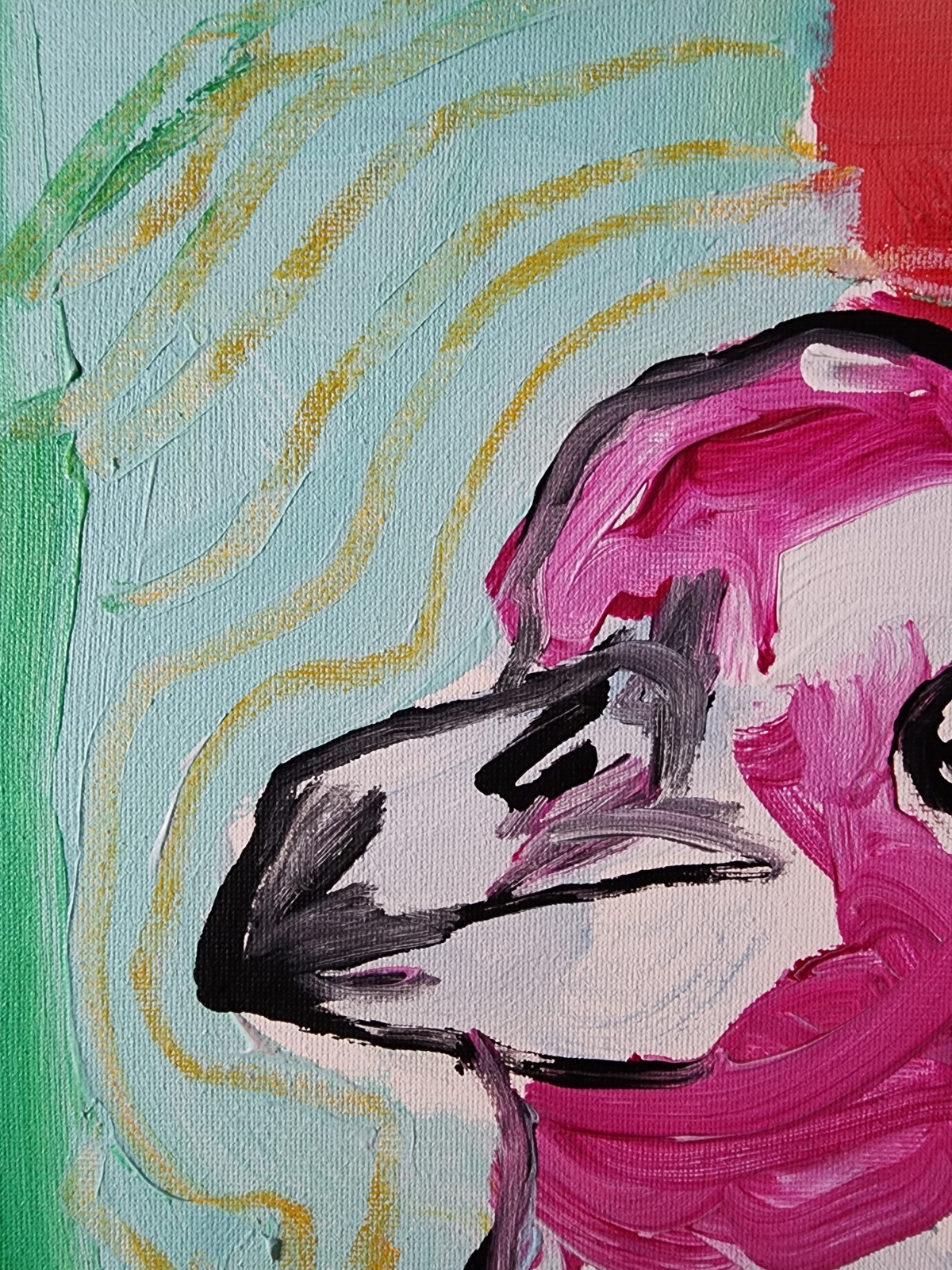 Aleph Hand Painted Textured Penguin 11×14 Animal Acrylic Canvas Home Decor