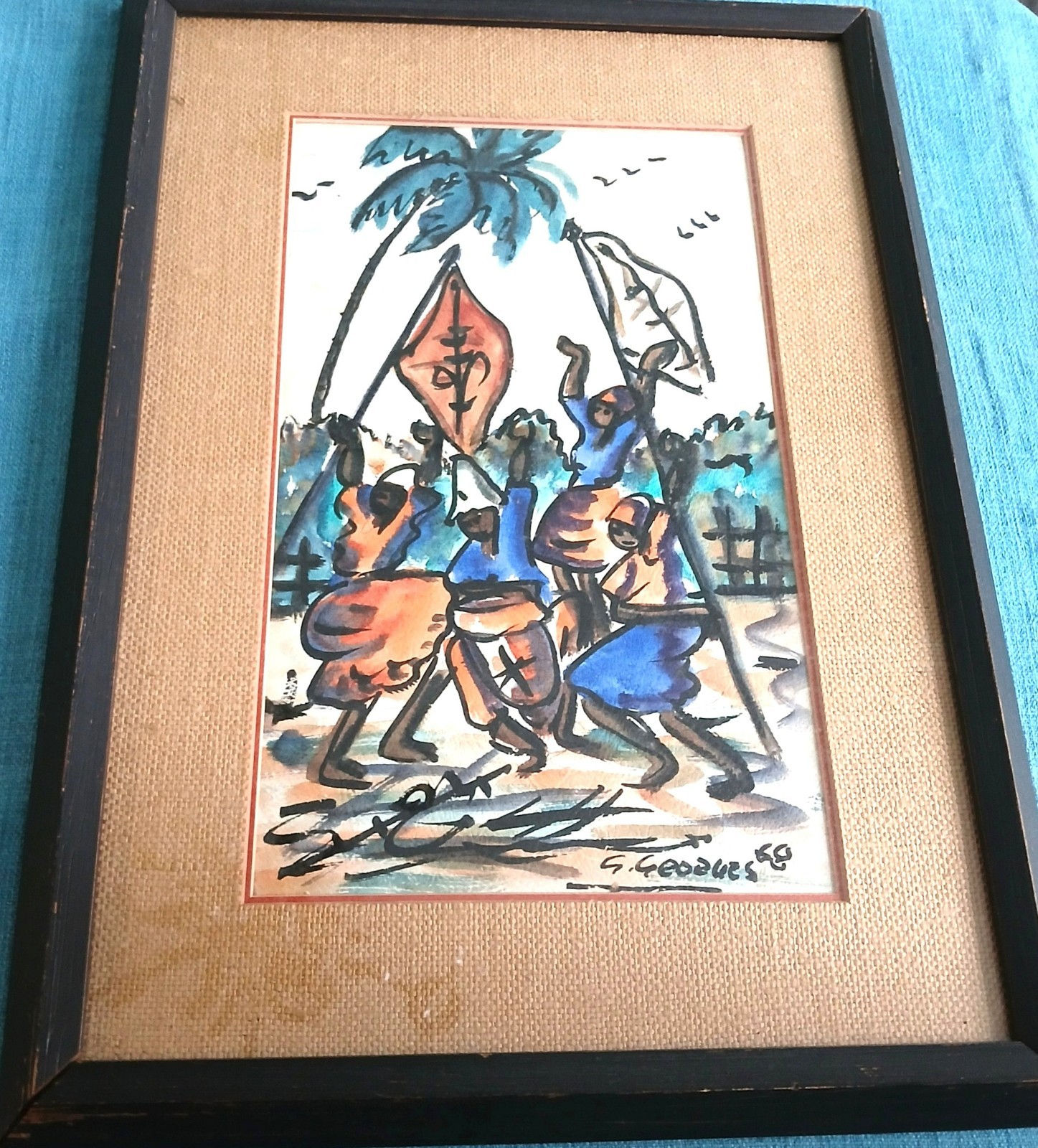 Vintage Haitian Folk Art – signed by artist Guy Georges