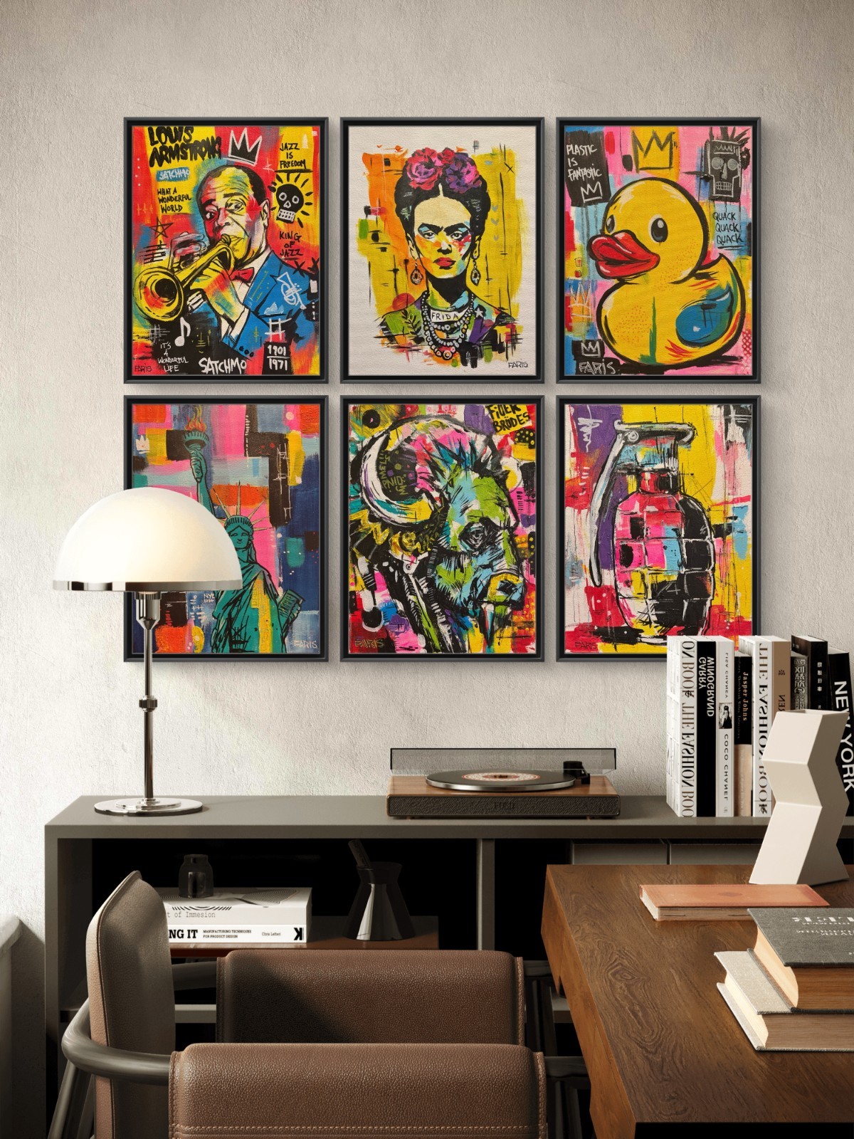 Faris Art -Satchmo- 11×14 : Neo Expressionism Original Artwork on Canvas